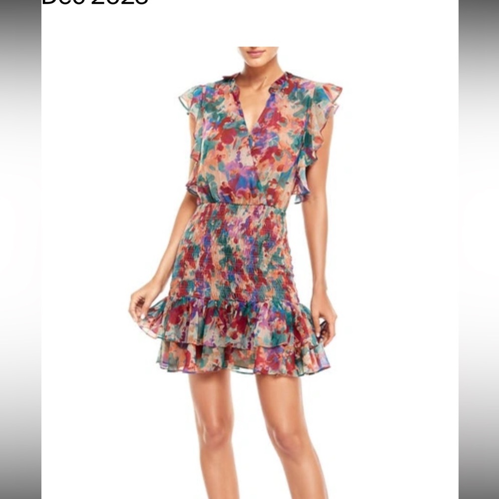 Socialite Floral Ruffle Sleeve Dress
